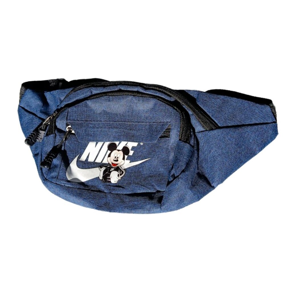 Disney Mickey Mouse Nike Blue Jeans Belt Bag Fanny Pack with Adjustable straps
